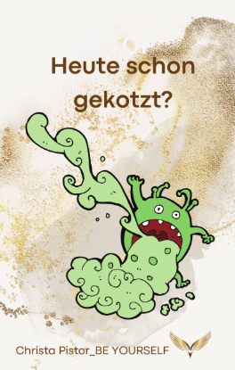 christa Kotzender, grüner Außerirdischer. Titel: heute schon gekotzt?